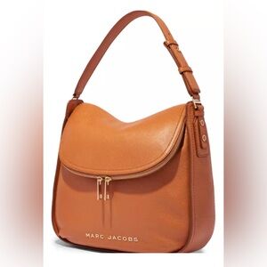 Marc Jacobs Tan Leather Shoulder Bag with Gold Hardware
